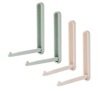 ZSUIQIN 4 Pezzi Appendiabiti Pieghevole da Parete, per Lavanderia & Armadio | ABS e Acciaio Inox,Bianco,Estensibile Fino a 14,5 cm,Installazione Senza Fori,per Appendere Grucce,Asciugamani e Cappelli