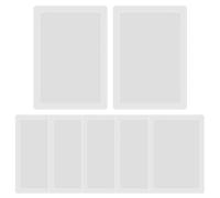 ZSUIQIN 7 pezzi Buste Trasparenti per Documenti, Tasche Raccoglitore A4, Porta Cartelli in PVC - formato DIN A4, Aperte, Forate, in Plastica Per Ristorante, Caffetterie, Ufficio, Foto (Verticale)