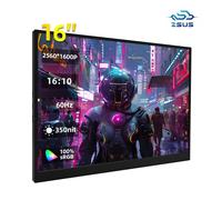 ZSUS 16 "2K Monitor portatile 100% sRGB 1600P IPS Schermo da viaggio Display per computer da gioco per Steam Deck Laptop Switch PS4 PS5 Xbox