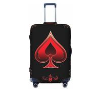 ZSUUGJ Ace Of Spades - Copribagagli da viaggio per valigie, elastico, antigraffio, in spandex, adatto per bagagli da 45,7 a 81,7 cm, nero, Large