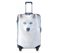 ZSUUGJ Blue Eyed White Husky Travel Luggage Covers For Suitcase Elastic Protector Anti-Scratch Spandex Baggage Covers Fits 18-32 Inch Luggage Covers, nero, Large