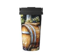 ZSUUGJ Bottiglia di vetro da vino rosso portatile in acciaio inox - Bicchiere termico per bevande calde e fredde con coperchio a prova di perdite, tazza da caffè adatta per pendolari, per ufficio