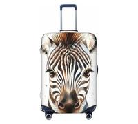 ZSUUGJ Copertura per bagagli da viaggio con zebra ad acquerello per valigie, elastica, antigraffio, in spandex, adatta per bagagli da 45 a 81 cm, nero, grande, Nero, Large