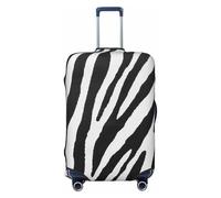ZSUUGJ Copri bagagli da viaggio Zebra in bianco e nero per valigie, elastico, antigraffio, in spandex, adatto per bagagli da 45 a 81 cm, nero, grande, Nero, Large
