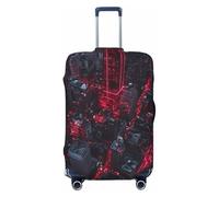 ZSUUGJ Cyberpunk Cityscape Lights Travel Luggage Covers For Suitcase Elastic Protector Anti-Scratch Spandex Baggage Covers Fits 45-81 Inch bagagli, Nero, Small, Nero, Small