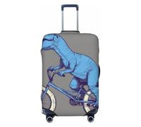 ZSUUGJ Dinosauro Bicicletta Viaggio Dei Bagagli Coperture Per Valigie Elastiche Protettore Anti-Graffio Spandex Baggage Covers Adatto 18-32 Pollici Bagagli, nero, X-Large