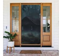 ZSUUGJ Gloomy Mansion - Copertura per porta riutilizzabile, decorazione per interni ed esterni, facile da appendere, decorazione per porte, feste, compleanni e vacanze