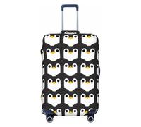 Zsuugj Penguins Travel Luggage Covers For Suitcase Elastic Suitcase Protector Anti-Scratch Spandex Baggage Covers Fits 18-32 Inch Luggage, nero, X-Large