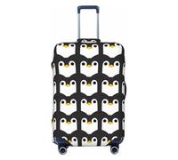 Zsuugj Penguins Travel Luggage Covers For Suitcase Elastic Suitcase Protector Anti-Scratch Spandex Baggage Covers Fits 18-32 Inch Luggage, nero, Small