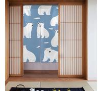 ZSUUGJ Polar Bears - Tenda per porta in tessuto morbido ed elegante, divisorio per privacy e blocco della luce, ideale per soggiorno, camera da letto, cucina, ufficio