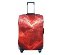 ZSUUGJ Red Heart Mist - Copribagagli da viaggio per valigie, elastico, antigraffio, in spandex, adatto per bagagli da 45 a 81 cm, nero, grande, Nero, Large