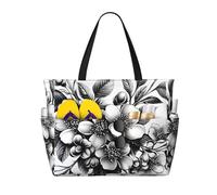 ZSUUGJ Sakura Branch - Borsa da spiaggia extra large con tasche con cerniera, impermeabile, a prova di sabbia, per piscina, picnic, palestra e viaggi