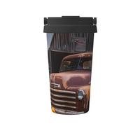 ZSUUGJ Tazza da viaggio portatile in acciaio inox con girasole per auto e camion - Bicchiere termico per bevande calde e fredde con coperchio a prova di perdite, tazza da caffè adatta per pendolari