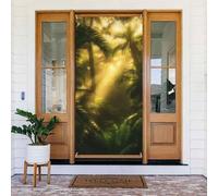 ZSUUGJ Tenda per porta riutilizzabile con luce del sole mattutina nel deserto, per interni ed esterni, facile da appendere, decorazione per porte d'ingresso per feste, compleanni e vacanze