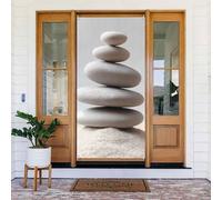 ZSUUGJ Tenda per porta riutilizzabile in pietra per meditazione, decorazione per interni ed esterni, facile da appendere, decorazione per porte d'ingresso, per feste, compleanni e vacanze