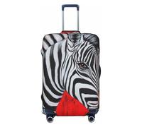 ZSUUGJ Zebra, copribagagli da viaggio per valigie, elastiche, antigraffio, in spandex, per bagagli da 45,7 a 81,7 cm, colore: rosso, nero, Large