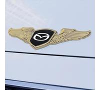 ZSWXDJIZN Adesivo 3D in Metallo per Auto per Mazda CX-3 CX-5 CX-7 CX-9 MX-5 CX-30 Axela, Emblema Distintivo Emblem Sticker Fregio Stemma Auto Logo,Gold