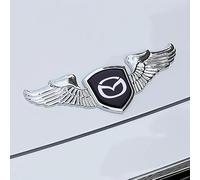 ZSWXDJIZN Adesivo 3D in Metallo per Auto per Mazda MX5 MX-5, Emblema Distintivo Emblem Sticker Fregio Stemma Auto Logo,Silver