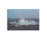 ZSZWHJ Poster su tela, motivo: nave da guerra cinese 101 tipo 055, motivo: Destroyer on Mission, stampa artistica da parete moderna, poster decorativo per camera da letto, 40 x 60 cm