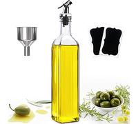 ztarraum Bottiglia di vetro per olio d'oliva/aceto per cucina con 1 versatore (500ml)