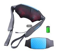 ZTBGY Massaggiatore per collo e spalle con calore, cuscino elettrico 3D per massaggio per schiena, gambe, corpo, sollievo dal dolore muscolare, sollievo dal dolore, uso in ufficio/casa/viaggio (blu)