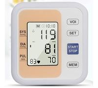 ZTBGY Misuratore di pressione sanguigna da braccio con ampio display LCD, uno sfigmomanometro progettato per anziani e braccio domestico misura elettronica trasmissione vocale display digitale (oro)