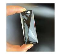 ZTBH Accessori for lampade in cristallo Goccia di pioggia lunga multifaccia Accessori for lampade a pezzo quadrato Perlina for porta grande(30 76 mm square hole)