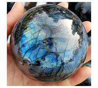 ZTBH Cristallo di Meditazione Naturale 1 PZ Natural Blue Blue Blue Crystal Ball Ball Home Decor, Office Ornament Moon Crystal Stone Pietra di Cristallo (Color : Labradorite Ball, Dimensione : 60mm)