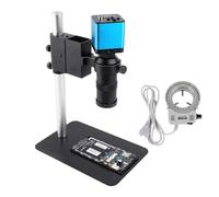 ZTBH Kit di Accessori per microscopio Microscopio 8MP. Fotocamera Industriale VGA. Staffa di Messa a Fuoco Regolabile dell'obiettivo a c dell'interfaccia Vetrini per microscopio (Color : 16MP)