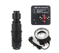 ZTBH Kit di Accessori per microscopio Telecamera for microscopio Digitale Industriale Regolabile GUIDATO Luci Vetrini per microscopio (Color : 180X WD 105)