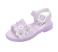 ZTBKW Scarpe da principessa per bambini, viola, per il tempo libero, per ragazze, 29 larghe, per la danza, flessibili, suola antiscivolo, sandali comodi, Lilla, 27.5 EU