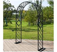 ZTCHSENZT Arco in metallo resistente, supporto per piante rampicanti da giardino per esterni, grande arco per rose, nero, marrone, verde, bianco, largo 1,2 m, 2,8 m, 2,9 m, nero: 260 x 230 cm
