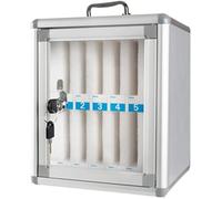 ZTCHSENZT Armadietto Porta Chiavi in Lega di Alluminio da Parete - Cassetta di Sicurezza per 48 Chiavi per Scuola, Ufficio, Aula - Sicuro con Elegante Finitura Argento,Silver-12