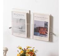 ZTCHSENZT Espositore per Giornali E Brochure con Bordo Arcuato, in Acrilico Trasparente Moderno, da Parete, per Ufficio, Hotel, Casa, Libreria,Transparent-80Cm
