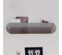 ZTCHSENZT Espositore per Giornali E Brochure con Bordo Arcuato, in Acrilico Trasparente Moderno, da Parete, per Ufficio, Hotel, Casa, Libreria,Dark Gray-50Cm