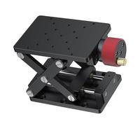 ZTCHSENZT Piattaforma Elevatrice Manuale da Laboratorio, Elevazione Regolabile Sull'Asse Z 67-122 Mm, Lega di Alluminio per Installazione di Macchinari E Allineamento di Attrezzatu