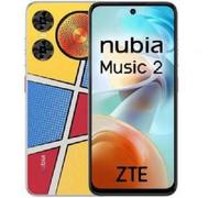 ZTE Nubia Music 2, Smartphone sbloccato, 4 GB+128 GB, Altoparlante 95 Db, Luci LED, Schermo HD+ 6,7" 120 Hz, Fotocamera 50 MP con IA, Batteria 5000 mAh, Android 14, Include custodia e protezione