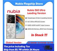Versione globale Nubia Z60 Versione ultra leader 6.8 "Smartphone 5G Snapdragon 8 Gen3 NFC 6000mAh 16G 512G Silver