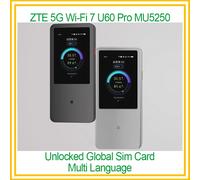 ZTE U60 Pro MU5250 5G Mobile WiFi 10000mah 27W Carica rapida SDX75 WiFi 7 BE3600 Sim Router Schermo da 3,5 "NFC 5G/4G Hotspot portatile