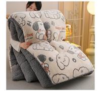 ZTGL Calda Coperta in Cashmere, Nucleo Trapunta Trapuntato Invernale, Piumino Sherpa Super Morbido, Piumone in Microfibra, Coperta Comfort Imbottita,F,200x230cm(5.0kg)