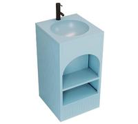 ZTGL Lavandino A Colonna Bagno, Lavabo Bagno Autoportante Freestanding in Ferro Battuto, Lavabo su Piedistallo Industriale, Lavabo da Appoggio da Terra, Mobile da Bagno con Lavabo C,Without Mirror