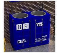 ZTGL Mobiletto Lavabo da Bagno con Lavello in Acciaio Inox, Industriale Lavabo da Appoggio, Lavabo Freestanding per Bagni, Lavandino a Colonna in Ferro Battuto, Scarico Incluso B3,Without Mirror