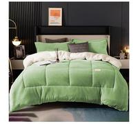 ZTGL Morbida e Caldo Piumone in Pile Sherpa, Coperta Addensare Inverno, Nucleo Consolatore Trapuntata Reversibile, Trapunta in Microfibra, Piumino Fluffy,A,150x200cm(2.5kg)