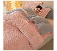 ZTGL Trapunta Matrimoniale Invernale, Piumone Tinta Unita, Coperta Letto Moderna, Piumino Anallergico e Traspirante in Microfibra, Nucleo Consolatore Trapuntato,Rosa,180x220cm(3.0kg)
