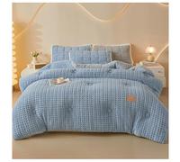ZTGL Trapunta Matrimoniale Invernale, Piumone Tinta Unita, Coperta Letto Moderna, Piumino Anallergico e Traspirante in Microfibra, Nucleo Consolatore Trapuntato,Blu,180x220cm(3.0kg)