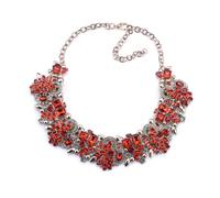 Zthread Collana girocollo con bavaglino colorato in cristallo di vetro, accessorio alla moda da donna, cristallo-metallo, Strass