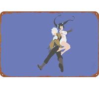 ZTLLFV Bell Cranel Is It Wrong To Try To Pick Up Girls In A Dungeon? Hestia Danmachi - Targa in metallo a tema anime, decorazione da parete, per garage, negozio, film, stazione di olio, 20 x 30,5 cm