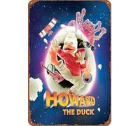 ZTLLFV Howard the Duck - Targa in metallo per garage, decorazione da parete, per negozio di auto vecchie, poster per stazione petrolifera, 20 x 30,5 cm