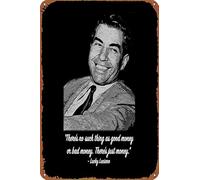 ZTLLFV Lucky Luciano Poster di auto-miglioramento vintage in metallo decorazione da parete per casa, bar, sala da pranzo, pub, 20 x 30 cm, divertente decorazione per cucina, cartelli divertenti per