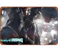 ZTLLFV Metal Gear Rising: Revengeance Metal Gear Solid Video Game Poster Sign Metal Tin Sign Wall Art Decor - Targa retrò per la decorazione della casa, idea regalo, 20,3 x 30,5 cm